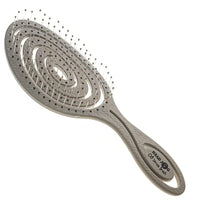 Head Jog 08 Paddle Brush Flexible Soft Pin Bristles, Detangling Wet Or Dry Hair. Gentle Brushing Hairbrush. Detangling Brush Curly & Wavy. (Monochrome). HairBrush For Fine hair