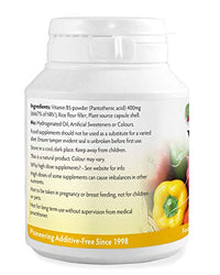 Vitamin B5 (Pantothenic Acid) 400mg x 90 Capsules (Magnesium Stearate Free)