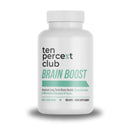 The Ten Percent Club - Brain Boost | Lions Mane Mushroom Complex Capsules for Enhanced Focus & Clarity | Nootropic Lions Mane Supplement for Cognitive Support | 90 Capsules