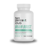 The Ten Percent Club - Brain Boost | Lions Mane Mushroom Complex Capsules for Enhanced Focus & Clarity | Nootropic Lions Mane Supplement for Cognitive Support | 90 Capsules