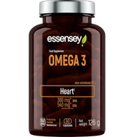 ESSENSEY Essensey Omega 3 Fish Oil Capsules with DHA, EPA & Vitamin E - 90 Softgels for Brain Heart & Eye Health - Essential Fatty Acids Supplement