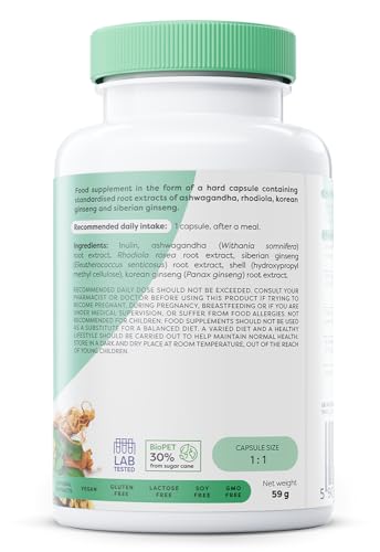 OSAVI Osavi Ashwagandha + Rhodiola & Ginseng - 120 Vegan Capsules