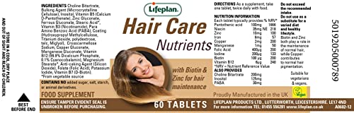 Lifeplan Haircare Nutrients 60 Tablets