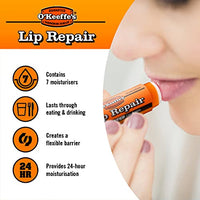 O'Keeffe's Lip Repair Unscented Lip Balm 4.2g (Pack of 3) White