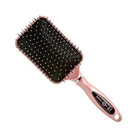 Head Jog Paddle Hair Brush 81. Detangler With Ionic Bristle Pins Perfect For Wet Or Dry Hair For Detangling, Straightening and Blow Drying Hair. Helps Tangle & Frizz For Sleek, Shine Hair. (Pink)
