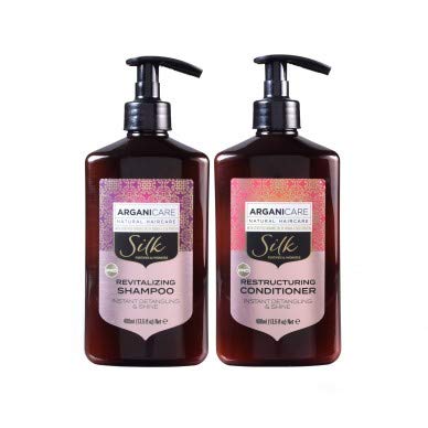 Arganicare Set of Duo Revitalising Shampoo and Conditioner with Silk Protein