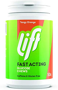 Lift Glucose Chewable Tablets, ORANGE, 50 Tablets (Pack of 2)