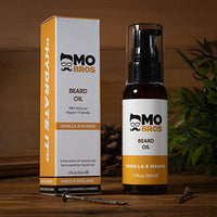 MO BRO'S Beard Oil | Vanilla & Mango | 50ml | Softens, Hydrate & Conditions Facial Hair | Promotes Growth, Reduces Dryness & Itching | Contains Natural & Premium Ingredients Argan, Jojoba