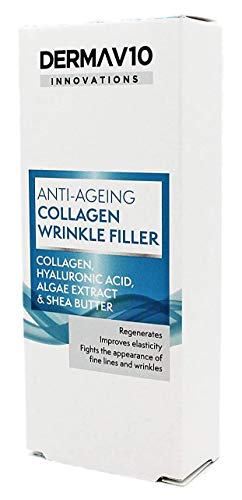 Derma V10 Anti-Ageing Collagen Wrinkle Filler With Hyalauronic Acid, Algae Extract & Shea Butter (2 Pack)