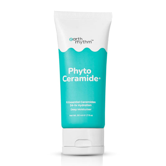 Earth Rhythm Phyto-Ceramide Hyaluronic Acid Moisturizer with Ceramides, Vitamin E & Hyaluronic Acid | Hydrates Moisturizes & Plumps Skin| for Dry Dehydrated Skin Men & Women - 50 ml