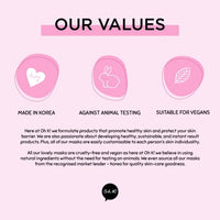 Oh K! Vitamin C Trio, Vegan and Cruelty Free Pamper Gift Set with Face Masks and Eye Mask, for Brightening and Evening Skin Tone, Watermelon and Vitamin C, 3 Piece