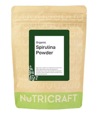 Nukraft NutriCraft Pure Organic Spirulina Powder - 500g, High Protein, Antioxidant-Rich, Superfood for Smoothies, Juices, and Baked Goods, No Additives or Preservatives, Natural Immune System Booster