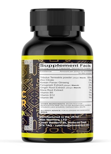 Nordic Power Capsules, NordicPower for Men, Energy & Vitality Support 60 Capsules/Slim Warriors