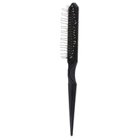 POFET 2pcs Black Detangling Styling Hairbrush Rat Tail Cushioned Comb For Natural Hair Wigs Hair Extensions