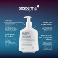 SESDERMA Sesderma | Salises Foaming Cream without Soap | Soap Free Skin Cleanser | Acne Prone Skin | Sebum Regulating | Salicylic Acid | Pore Cleansing | 300 ml