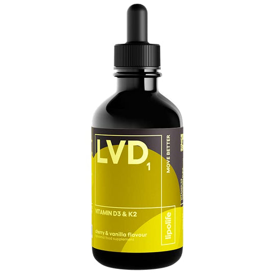 Lipolife LVD1 - Liposomal Vegan Vitamin D3 and Vitamin K2 - Cherry & Vanilla Flavour 60ml - lipolife