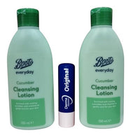 Generic Boots Cucumber cleansing Lotion 2x 150ml With Free Orignial Lip Balm