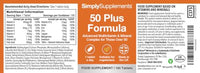 Simply Supplements A to Z Multivitamins & Minerals for Individuals Aged 50 Plus | Supports Brain Health, Energy Levels, and Immunity | Vegetarian | 360 Easy-to-Take Tablets = 12 Months’ Supply | Made in The UK