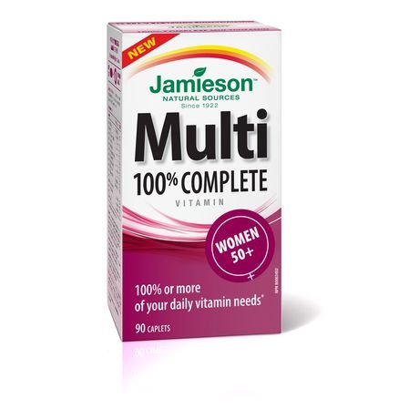 Jamieson 100% Complete Multivitamin for Women 50+, 90 caps