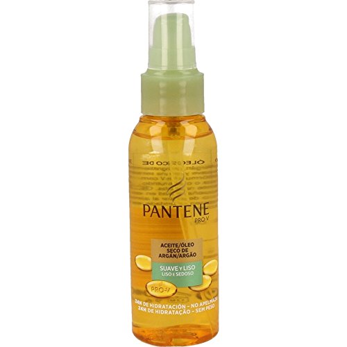 Pantene Argan Infused Hair Oil for Dry and Damaged, Smooth and Sleek Hair Treatment With Argan Oil, Leave in Conditioner for Curly Hair, Anti Frizz Hair Serum Curly Hair Products, 100 ml