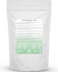 ETC Cosmetic`s French green clay - 200 gr - DIY Face Masks, Body Mask, Hair Mask, Soft Peels and Scrubs, Soap Making, Anti-Ageing & Skin firming, Natural And Chemical Free