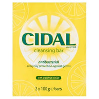 Cidal CIDAL Antibacterial Soap with Grapefruit Extract - 2 x 100g Bars