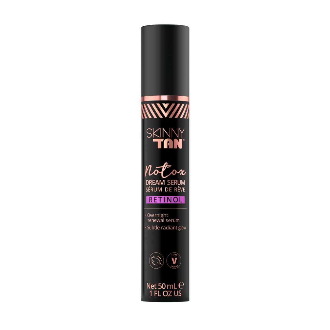 Skinny Tan Notox Retinol Dream Serum -Overnight Gradual Fake Tan Serum, Face Fake Tan with Anti-Ageing Retinol Serum for Natural Glow, Vegan & Cruelty-Free Skincare - 50ml