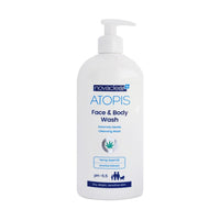 Novaclear ATOPIS FACE AND BODY WASH- 500 ml for Very dry, Atopic prone skin, Deep and long lasting Hydration and Moistrizing, Strengthens the protective barrier of the skin.