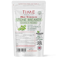 Time Health High Strength Stone Breaker - Chanca Piedra - 10,000mg - 120 Capsules - Kidney & Liver Support - Dissolve, Flush & Cleanse - UK Made Supplement - GMP - Additive Free - Vegan (120 Count (Pack of 1))