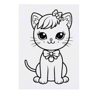 Azeeda 'Cute Kitty' Temporary Tattoo - Water Resistant, Skin-Safe, Non-Toxic Transfer (TO00078247)