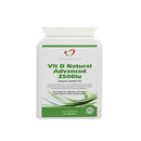 Vitamin D Natural Advanced 2500iu from Plant Algae Lichens - 60 Vitamin D3 Capsules *with Added Magnesium and Black Pepper Patented Form Extract to Support Maximum utilisation