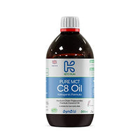 SynBio Keto Plan - Pure MCT C8 Oil [Palm Oil Free] | 99% Pure C8 | Vegan | Halal | Gluten Free | Supports Keto Nutrition & Fasting | Sustainably Sourced Coconut (500ml)
