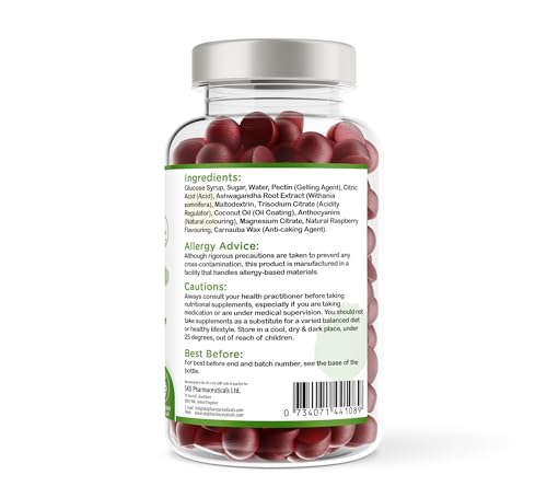 SKD Pharmaceuticals Ashwagandha | 1200mg | High Strength | 60 Vegan Gummies | 5% Withanolides | Trusted British Pharmaceuticals UK Made (60)