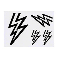 Azeeda 4 x 'Lightning Bolt' Temporary Tattoos - Water Resistant, Skin-Safe, Non-Toxic Transfers, Mixed Sizes (TO00000856)