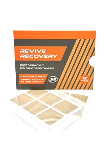 HL Healthy Living Serenity Revive Recovery Patches (12 Pack) - Enjoy the Night Out, Feel Great the Morning After.