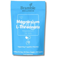 HB SPARK Bramble Wellness Magnesium L-Threonate – 1200mg Serving | 60 Capsules | Brain & Cognitive Function Support | Highly Absorbable Magnesium Supplement | 30 Day Supply | Vegan & Non-GMO