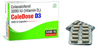 Vitamin D 3200 IU –Equivalent to 80 mcg - ColeDose D3, Premium Vitamin - 30 Capsules- One a Day