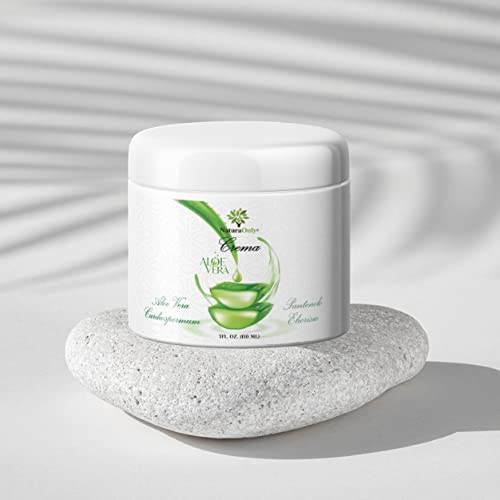 Aloe Vera moisturising and soothing face and body cream for sensitive skin, natural based on organic aloe vera, helichrysum, cardiospermum halicacabum, panthenol and vitamin E.