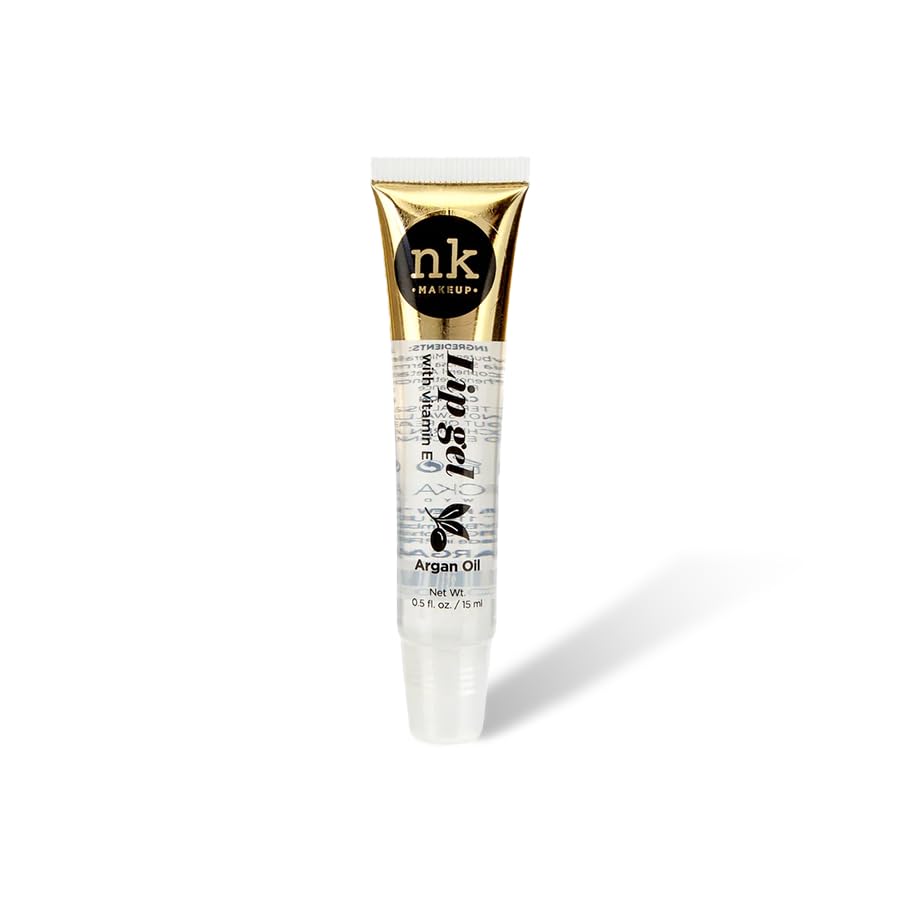 Nicka K NK lip gloss gel 15ml Vitamin E, Shiny, Nourishes, Lip gel (Argan Oil, Pack Of 3)