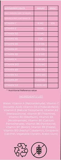 TRGA Multi-Vitamins Water Drops, 15ml, 30-Day Supply, Daily Liquid Supplement