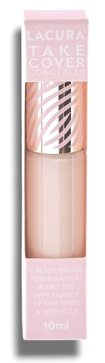 Generic Lācurā - Aldi | Take Cover Concealer - Light Shade | Crease-Proof Formula That Blurs The Appearance of Fine Lines & Wrinkles | 10mL [Imperfect Box]