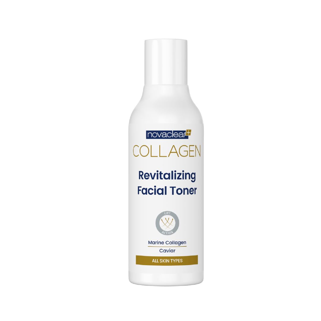 Novaclear NovaClear Collagen REVITALIZING Facial Toner - Active Gold, Marine Collagen and Caviar Infused Toner for Moisturized and Rejuvenated Skin