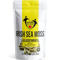 MetaSuperfoods Sea Moss and Bladderwrack 120 Capsules (3600mg) | Vegan | Wild Harvested Sea Moss | Non GMO | Dr Sebi Irish Sea Moss