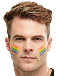Smiffys Make-Up FX, Rainbow Greasepaint Stick 6 Colours, Cosmetics and Disguises Fancy Dress, Adult Dress Up Cosmetics & Disguises.