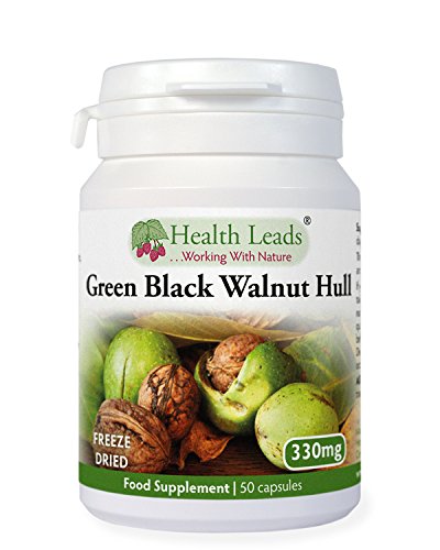 Health Leads ...Working With Nature Green Black Walnut Hull (Freeze Dried) 330mg x 50 Capsules (100% Additive Free Supplements)