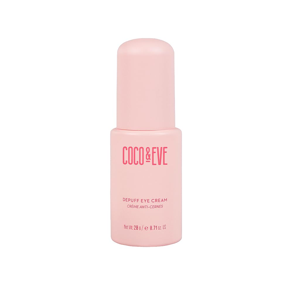 Coco & Eve Depuff Eye Cream. Under Eye Cream for Puffiness, Dark Circles & Wrinkles. Firms, brighten, revitalize, and smooth out fine lines. (0.71 fl oz)