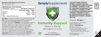 Simply Supplements Vitamin C, D and Zinc Capsules for Immunity Support | One-a-Day Formula | 60 Fast Release Capsules = 2 Months’ Supply | Vegan Friendly | Manufactured in The UK