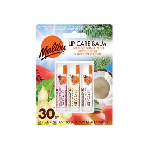 Malibu Blister Lipbalm with SPF30, Watermelon/Vanilla/Tropical 12 ml