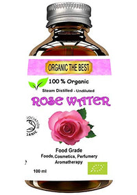 Organic The Best Organic Rose Water Facial Toner, Food - Vegan Certified, Cruelty-Free, Organic, Hand Made, Plastic Free & Responsibly Sourced Skin Toner - Finest, Triple Purified Bulgarian Rosewater