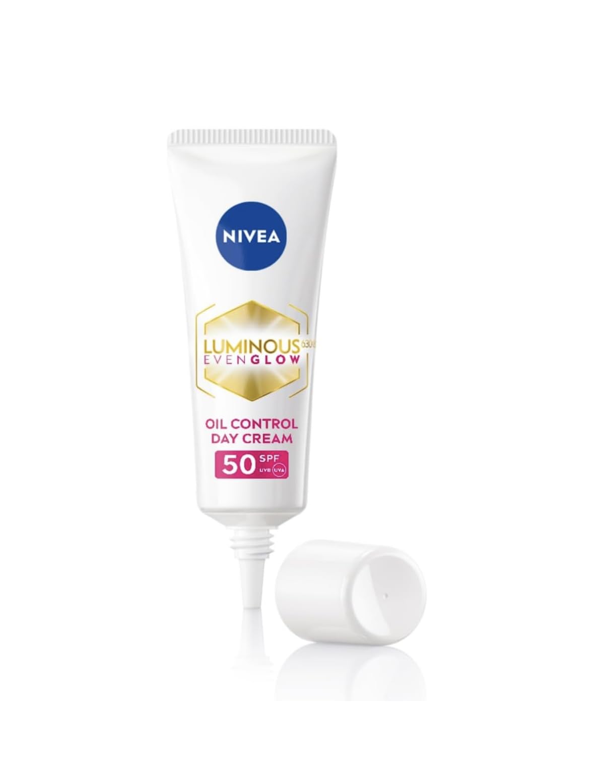 NIVEA Luminous 630 Even Glow Day Cream, Oil Control, SPF50, 10ml